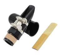 Sefdrert Kit de boquilla, incluye ligadura + caña para clarinete 2.5 + boquilla negra para clarinete de plástico, accesorios para instrumentos musicales