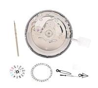 Sefdrert NH35/NH35A Movimiento+ de Movimiento+Aguja + Dial Semanal + Kit de Dial de Calendario Automático de Alta Precisión, plata