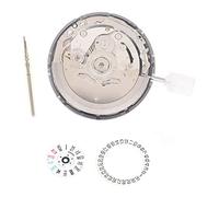 Sefdrert NH35/NH35A Movimiento+Movimiento Tallo de Acero + Esfera Semanal Piezas de Repuesto Accesorios de Dial Calendario Kit de Dial de Alta Precisión Movimiento Mecánico Automático de Reloj, plata