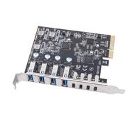 Sefdrert PCIE USB3.2 GEN2 10Gbps Tarjeta de Expansión PCI Express X4 A 4 Puertos Tipo A + 4 Puertos Tipo C Adaptador USB HUB para PC de Escritorio