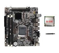 Sefdrert Placa base H55 LGA1156 compatible con I3 530 I5 760 Series CPU DDR3 Memory Computer Motherboard + I3 530 CPU + grasa térmica