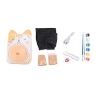 Sefdrert Rueda de Alfarería para Niños: Herramientas para Esculpir Arcilla y Kit de Pintura, Kit de Bricolaje para Principiantes, Paquete de 6 Arcilla para Modelar, Kit de Manualidades