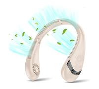 Sefdrert Ventilador de Cuello Colgante PortáTil 5000MAh Ventiladores Deportivos Sin Aspas con 3 Velocidades para Exteriores, Hogar, Oficina, Escuela, Camping-Rosa