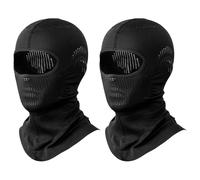 SEFIRST 2 Piezas Máscara de Pasamontañas Transpirable, Balaclava, Bufanda de Otoño Invierno para el Cuello, Protector UV, Sotocasco Moto para Motocicleta Snowboard Esquí Ciclismo Hombre Mujer, Negro