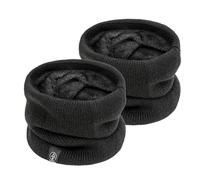 SEFIRST 2 Piezas Tubos de Invierno para Hombre, Bufanda de Tubo de Esquí, Calentador de Cuello, Calentador de Cuello, Bufanda Térmica Resistente al Viento, Bufanda para Ciclismo, Correr (Negro)