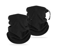 SEFIRST 2 Piezas Tubos de Invierno para Hombre, Bufanda de Tubo de Esquí, Calentador de Cuello, Calentador de Cuello, Bufanda Térmica Resistente al Viento, Bufanda para Ciclismo, Correr (Negro)