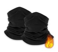 SEFIRST 2 Piezas Tubos de Invierno para Hombre, Bufanda de Tubo de Esquí, Calentador de Cuello, Calentador de Cuello, Bufanda Térmica Resistente al Viento, Bufanda para Ciclismo, Correr (Negro)