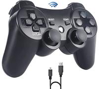 Sefitopher Mando PS3, Bluetooth Controller Joystick con Doble vibración Compatible para Playstation 3 con Cable