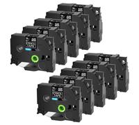 SEFNPOME 10pk Capas de Etiqueta de Plantilla de Grabado Compatible para Ste-141 ST-151 STE161 Negro en Transparente 18-36 mm para la Impresora de Etiquetas(10PK 18mm)