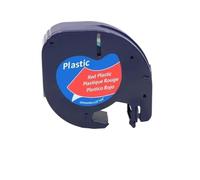 SEFNPOME 20pcs 12 mm*4M LT Tape Tape Compatible con los Modelos 91201 91331 12267 18769 18771 para LT-100H LT-100T(20PCS Black on Red)