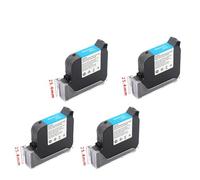 SEFNPOME 25. Cartucho de Tinta de solvente Eco de 4 mm Compatible con Impresora portátil de 600 ppi Fecha de caducidad 25. Cartucho de inyección de Tinta de 4 mm sin cifrado(25.4mm Black 4Pcs)