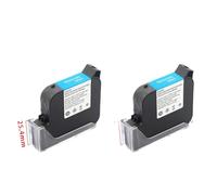 SEFNPOME 25. Cartucho de Tinta de solvente Eco de 4 mm Compatible con Impresora portátil de 600 ppi Fecha de caducidad 25. Cartucho de inyección de Tinta de 4 mm sin cifrado(25.4mm Black 2Pcs)