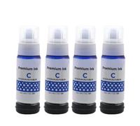 SEFNPOME 4 Tinta de Recarga de Color Compatible con GI-71 GI 71 para su Uso con G1020 G1220 G2020 G2160 G2260 G3020 G3260 G3060 G3560 Tinta Recargable(4pcs Dye-Cyan)