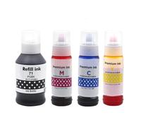 SEFNPOME 4 Tinta de Recarga de Color Compatible con GI-71 GI 71 para su Uso con G1020 G1220 G2020 G2160 G2260 G3020 G3260 G3060 G3560 Tinta Recargable(1set(Dye BK))