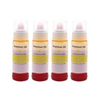 SEFNPOME 4 Tinta de Recarga de Color Compatible con GI-71 GI 71 para su Uso con G1020 G1220 G2020 G2160 G2260 G3020 G3260 G3060 G3560 Tinta Recargable(4pcs Dye-Yellow)