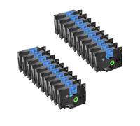 SEFNPOME 50pk 231 Black on White Ribbons Compatible con Cinta de Etiqueta TZE-631 TZE-931 TZE531 para Usar con Etiqueta Fabricante(Black on Blue)