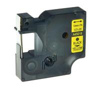 SEFNPOME Cinta de Etiqueta 6 mm 9 mm 12 mm Compatible con D1 45010 45013 para Etiqueta Administrador 100 150 200 250 Impresora de Escritor(Black on Yellow)