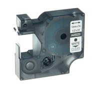 SEFNPOME Cinta de Etiqueta 6 mm 9 mm 12 mm Compatible con D1 45010 45013 para Etiqueta Administrador 100 150 200 250 Impresora de Escritor(White Print on Clear)