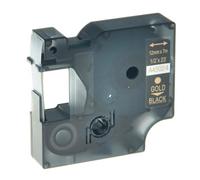 SEFNPOME Cinta de Etiqueta 6 mm 9 mm 12 mm Compatible con D1 45010 45013 para Etiqueta Administrador 100 150 200 250 Impresora de Escritor(Gold Print on Black)