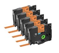 SEFNPOME Cinta de Etiqueta de 12 mm 5pk 10pk Compatible con tz-231 tze 231 impresoras Negras en Cintas laminadas Blancas para Fabricante de Etiquetas(Fluo Orange-5PK)