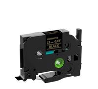 SEFNPOME Cinta de Etiqueta laminada de 12 mm TZE231 TZE131 TZE631 Cinta Compatible con impresoras de Etiqueta PT-H100 PT-H110 D600 710BT(Gold on Black)