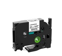 SEFNPOME Cinta de Etiqueta laminada de 12 mm TZE231 TZE131 TZE631 Cinta Compatible con impresoras de Etiqueta PT-H100 PT-H110 D600 710BT(Black on White)