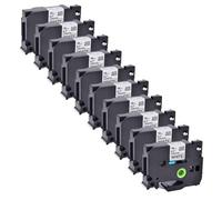 SEFNPOME Cintas compatibles del 4/5/6/10 PCS Black On White Label Tape para TZ-241 TZ-241 18 mm Etiqueta Fabricante(10 Pcs)