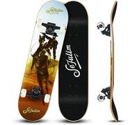 Sefulim 31 x 8 Pulgadas monopatín Conjunto Completo de 7 Plantas Arce Canadiense Doble Patera Crucero Cóncavo monopatín acrobático niño niña Adolescente Adulto Principiante