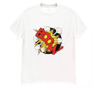 SEFxd22WSA Comic Panel Explosion “Boom!” t-Shirt White L