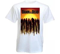 SEFxd22WSA Dawn of The Dead v17 T-Shirt Yellow Horror Movie Romero White M