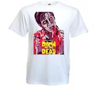 SEFxd22WSA Dawn of The Dead v3 T-Shirt Grey Horror Movie Romero White L
