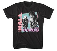SEFxd22WSA Hall & Oates Essential Hits Men's T Shirt Daryl & John Pop Duo Music Concert Black S