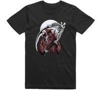 SEFxd22WSA Halloween Costume Grim Reaper Horror Mens Gothic Style Regular Fit T Shirt Black XL