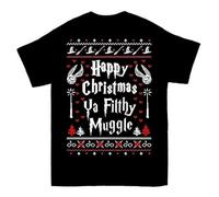 SEFxd22WSA Happy Christmas Ya Filthy Muggle T-Shirt Black S