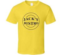 SEFxd22WSA Jacks Bistro Threes Company Jack Tripper Funny TV Parody Fan T Shirt Yellow XL