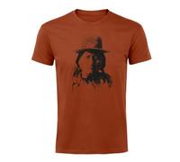 SEFxd22WSA Native American - Sitting Bull T-Shirt Terracotta Heavy 190 gsm Birthday Gift Yellow 3XL