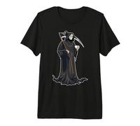 Segador Halloween Guadaña Cafe Camiseta Premium
