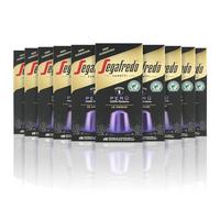 Segafredo Zanetti 100 cápsulas de aluminio compatibles con Nespresso de café 100% Perú, rico y aterciopelado (10 cajas de 10 cápsulas) - Aptas para cafeteras Nespresso Original