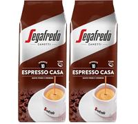 Segafredo Zanetti Café en Grano Espresso Casa (Paquete de 2 Kg) - Apto para la Moka - Línea Le Classiche, Granos de Café Tostado Medio, Sabor Completo y Cremoso