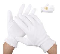 Segbeauty 12 guantes de mano hidratantes con banda elástica, guantes de loción extra grandes para mujer, 6 pares de guantes de dormir para manos secas, guantes de trabajo de algodón grueso para manejo