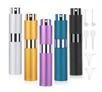 Segbeauty Bote Perfume Recargable, 5 Piezas 10ml Atomizador Perfume, Portátil y Reutilizable, Recargador de Colonia para Viaje, Pulverizador Spray para Perfume