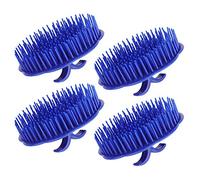 Segbeauty Cepillo de palma para el cabello, 4 piezas masajeador de cuero cabelludo, cepillos para champú, peine de barba para hombres, depurador de cuero cabelludo para cabello, salón