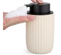 Segbeauty Dispensador Jabon Espuma, 320ml Botella para Espuma Reutilizable, Botes para Gel y Champu, Dosificador Jabon de Cerámica para Champú (Beige, Cerámica)