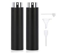 Segbeauty Dispensador Perfume Viaje, 2 Piezas 20ml Vaporizador Perfume Recargable, Portátil y a Prueba de Fugas, para Mujeres, Hombres (Negro)