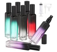 Segbeauty Dispensador Perfume Viaje, 8 Piezas 15ml Perfumador Recargable, con Cabezale de Bomba, Embudo y Pipetas, Bote Colonia Portátil, para Regalo