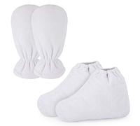Segbeauty - Guantes de cera de parafina para manos y pies, guantes de spa con calefacción de parafina más grande, guantes y calcetines para terapia de manos con cera caliente, tratamiento térmico