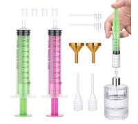 Segbeauty Herramienta de Rellenar Perfume a Botella de Viaje, 10ml Jeringa para Sacar Perfumes, Embudo de Metal, Bomba y Pipetas, Reutilizable y Portátil