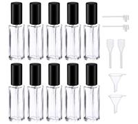 Segbeauty Pulverizador Pequeño Perfume, 5 Piezas Atomizador Perfume 10ml, Vidrio, Portátil y Reutilizable, Botella Atomizadora Recargable (Transparente)