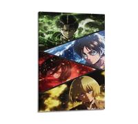SEGFUGS Póster decorativo de anime Attack on Titan para pared e imagen artística moderna para decoración de dormitorio familiar, 20 x 30 cm