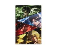 SEGFUGS Póster decorativo de anime Attack on Titan para pared e impresión artística moderna para dormitorio familiar, 40 x 60 cm